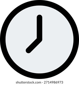 Icono de Vector de reloj en estilo moderno, dispositivo de tiempo portátil e ilustración de accesorios de tecnología moderna. Icono de línea llena