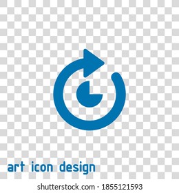 watch vector icon on an abstract background