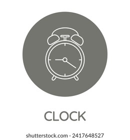 Watch. Vector linear icon on background.