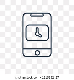 Watch vector outline icon isolated on transparent background, high quality linear Watch transparency concept can be used web and mobile