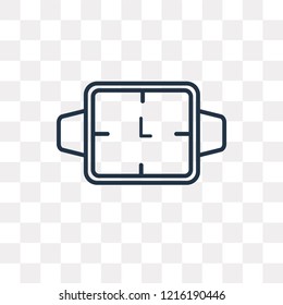 Watch vector outline icon isolated on transparent background, high quality linear Watch transparency concept can be used web and mobile