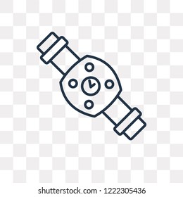 Watch vector outline icon isolated on transparent background, high quality linear Watch transparency concept can be used web and mobile