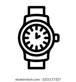 Watch Vector Thick Line Icon For Personal And Commercial Use.
