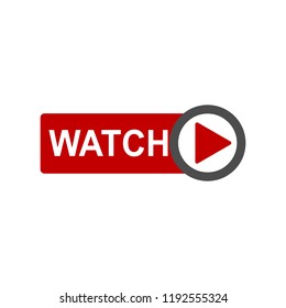 WAtch video button sign icon