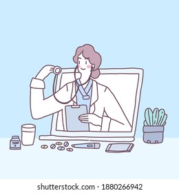 Watch video calls or make video calls from doctors on your laptop.