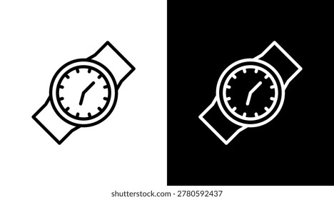 Watch White Icon Set Design