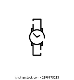Blindbild-Vorlage für Vektorgrafiken, Armbanduhr, Uhren, Zeitpunktlinien-Symbol für Vektorgrafik. Geeignet für viele Zwecke.