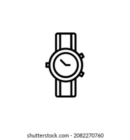 Watch, reloj de pulsera, reloj, icono de línea de tiempo, vector, ilustración, plantilla de logotipo. Idóneo Para Muchos Fines.
