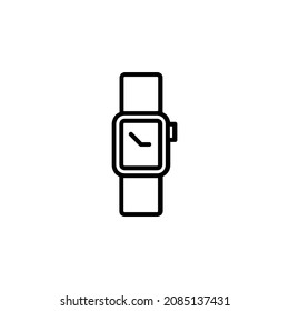 Watch, reloj de pulsera, reloj, icono de línea de tiempo, vector, ilustración, plantilla de logotipo. Idóneo Para Muchos Fines.