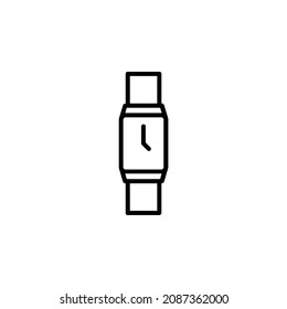 Watch, reloj de pulsera, reloj, icono de línea de tiempo, vector, ilustración, plantilla de logotipo. Idóneo Para Muchos Fines.