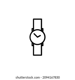 Watch, reloj de pulsera, reloj, icono de línea de tiempo, vector, ilustración, plantilla de logotipo. Idóneo Para Muchos Fines.