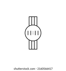 Plantilla de logotipo Watch, Wristwatch, Clock, Time Thin Line Icon Vector Illustration. Idóneo Para Muchos Fines.