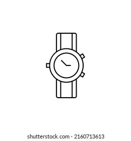 Plantilla de logotipo Watch, Wristwatch, Clock, Time Thin Line Icon Vector Illustration. Idóneo Para Muchos Fines.