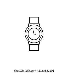 Watch, Wristwatch, Clock, Time Thin Line Icon Vector Illustration Logo Template. Suitable For Many Purposes.