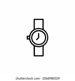 Watch, wristwatch line icon design concept 