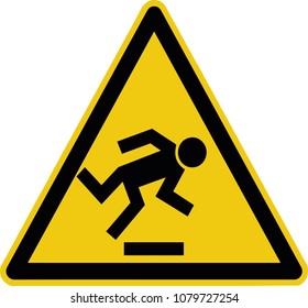 watch your step - warning sign construction site - caution symbol