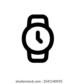 watch_clock icon. Simple vector sign