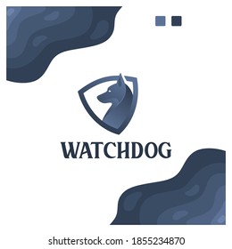 watchdog , shield ,protect , logo design inspiration