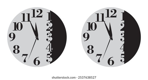 Watches. The clock. Time. Analogous to the dial. Illustration