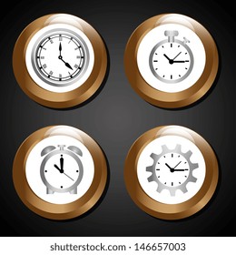 watches design over black background vector illustration 