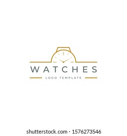 Watches frame logo design template