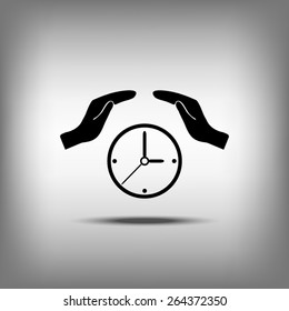 watches and hand web icon