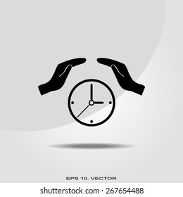 watches and hand web icon