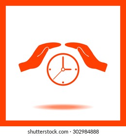 watches and hand web icon