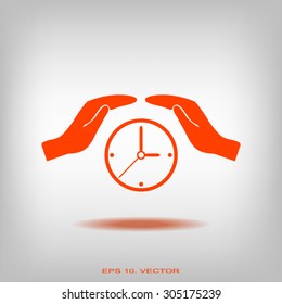 watches and hand web icon
