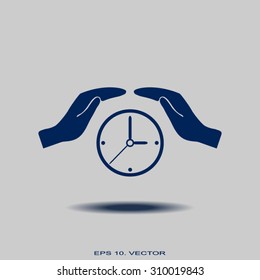 watches and hand web icon