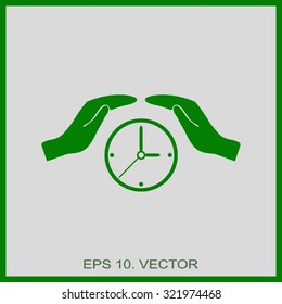 watches and hand web icon