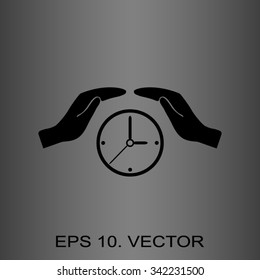 watches and hand web icon