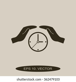 watches and hand web icon