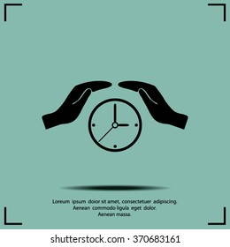 watches and hand web icon
