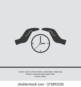 watches and hand web icon