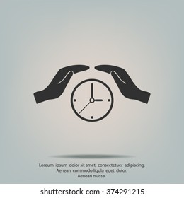 watches and hand web icon