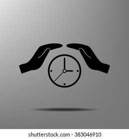 watches and hand web icon