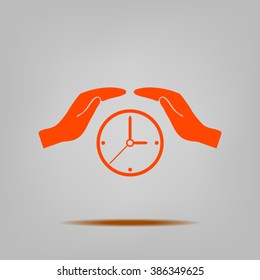 watches and hand web icon