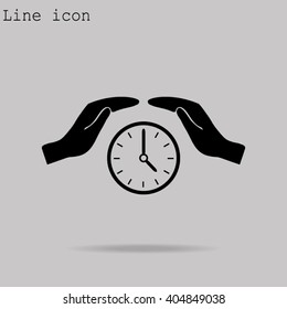 watches and hand web icon