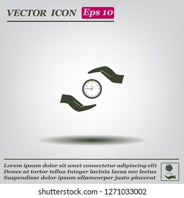 watches and hand web icon. vector design