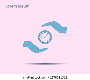 watches and hand web icon. vector design