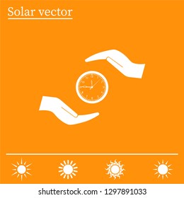 watches and hand web icon. vector design
