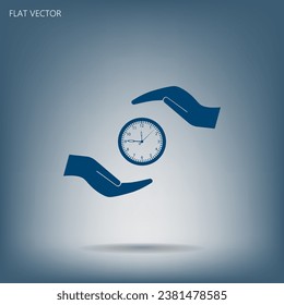 watches and hand web icon. vector design