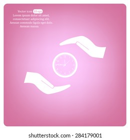 watches and hand web icon. vector design