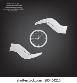 watches and hand web icon. vector design