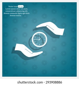 watches and hand web icon. vector design
