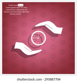 watches and hand web icon. vector design