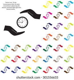 watches and hand web icon. vector design