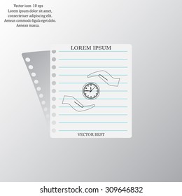 watches and hand web icon. vector design