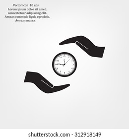 watches and hand web icon. vector design